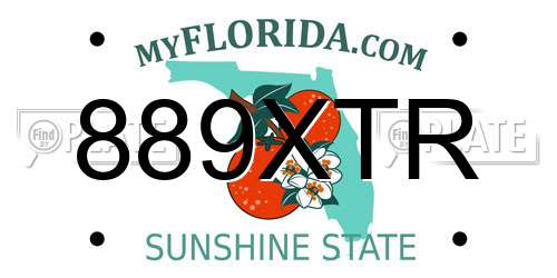 889XTR Florida License Plate