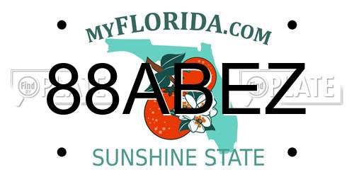 88ABEZ Florida License Plate