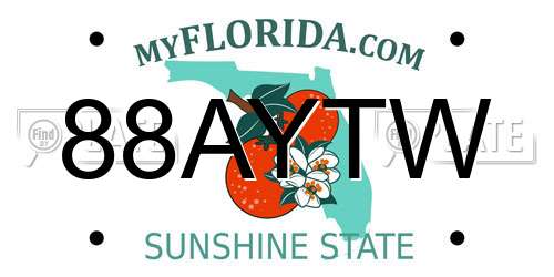 88AYTW Florida License Plate