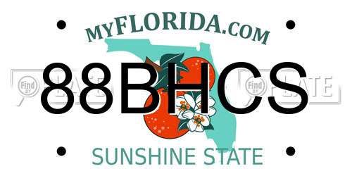 88BHCS Florida License Plate