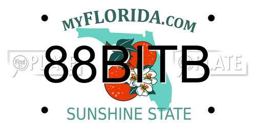 88BITB Florida License Plate