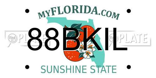 88BKIL Florida License Plate