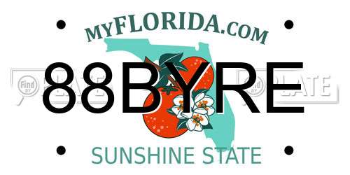 88BYRE Florida License Plate