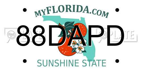 88DAPD Florida License Plate