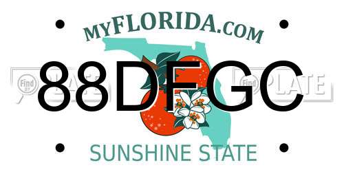 88DFGC Florida License Plate