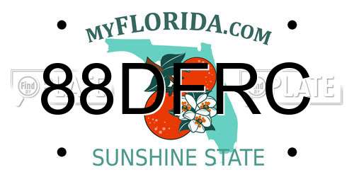 88DFRC Florida License Plate