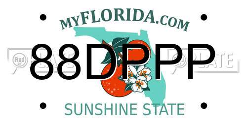 88DPPP Florida License Plate