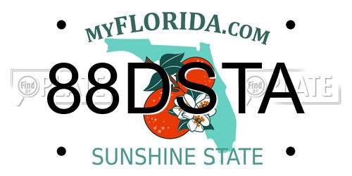 88DSTA Florida License Plate