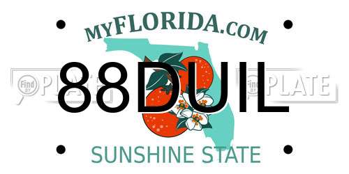 88DUIL Florida License Plate