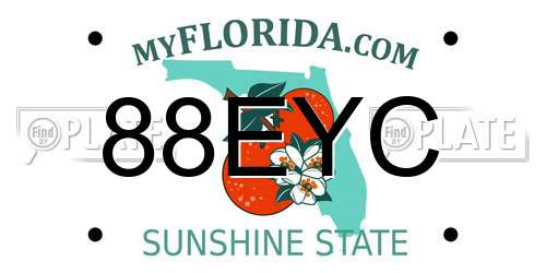 88EYC Florida License Plate