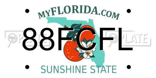 88FCFL Florida License Plate