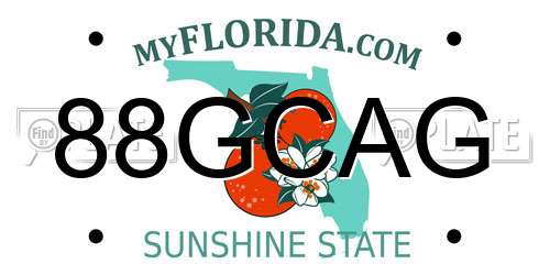 88GCAG Florida License Plate