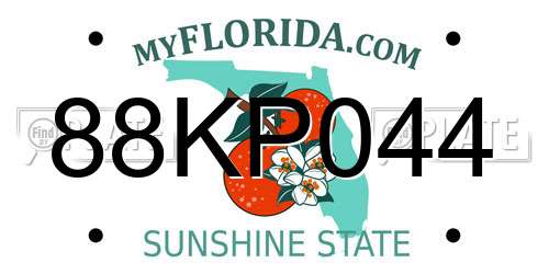 88KP044 Florida License Plate