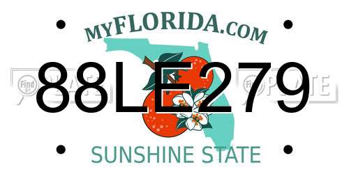 88LE279 Florida License Plate