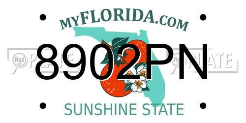 8902PN Florida License Plate