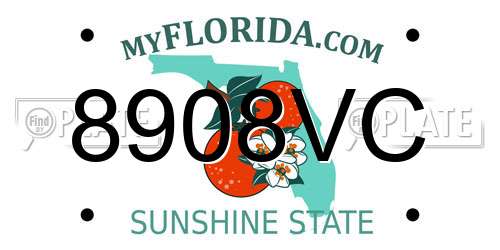 8908VC Florida License Plate