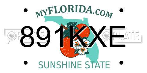 891KXE Florida License Plate