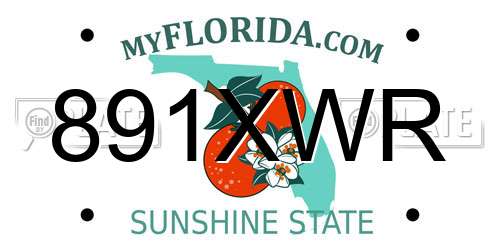 891XWR Florida License Plate