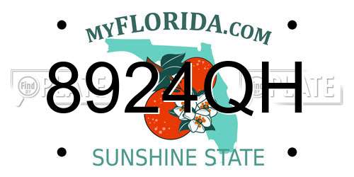 8924QH Florida License Plate