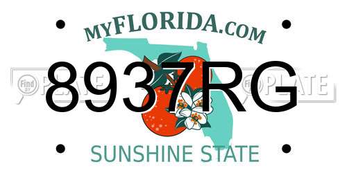 8937RG Florida License Plate