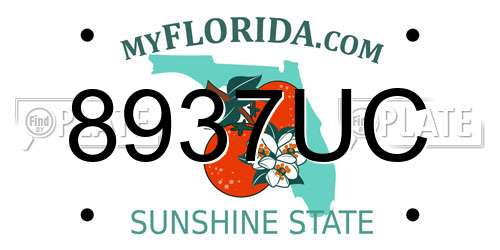 8937UC Florida License Plate