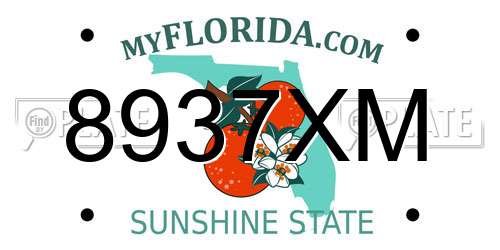 8937XM Florida License Plate