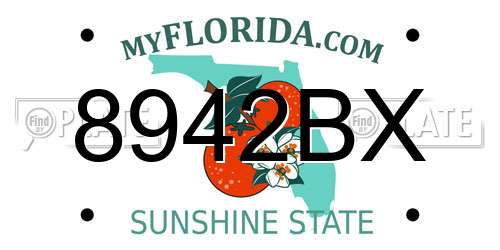 8942BX Florida License Plate