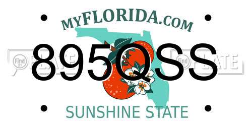 895QSS Florida License Plate