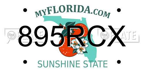 895RCX Florida License Plate