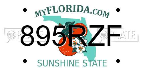 895RZF license plate in FL state