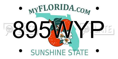 895WYP Florida License Plate