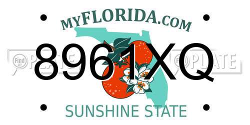 8961XQ Florida License Plate