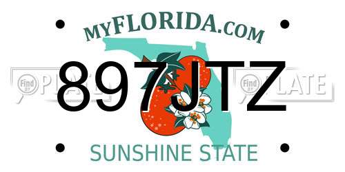 897JTZ Florida License Plate