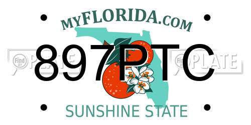 897PTC Florida License Plate