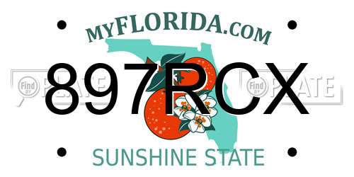 897RCX Florida License Plate