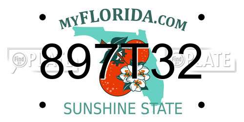897T32 Florida License Plate