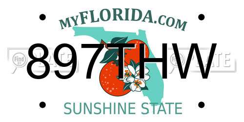 897THW Florida License Plate