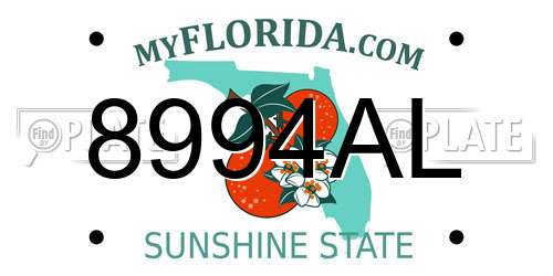 8994AL Florida License Plate