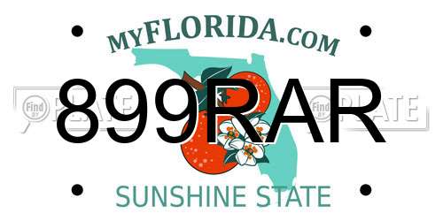 899RAR Florida License Plate