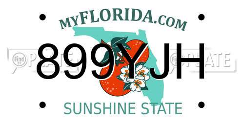 899YJH Florida License Plate