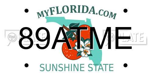 89ATME Florida License Plate