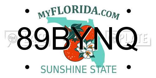 89BYNQ Florida License Plate