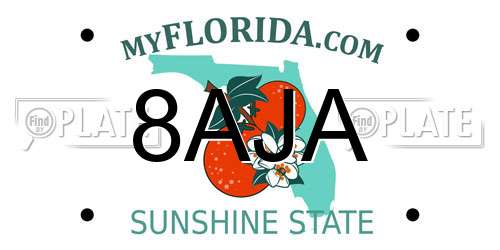 8AJA Florida License Plate