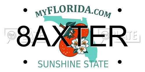 8AXTER Florida License Plate