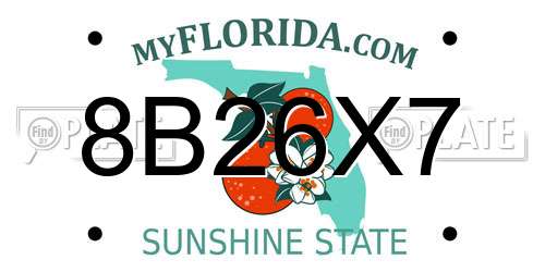8B26X7 Florida License Plate