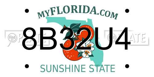 8B32U4 Florida License Plate