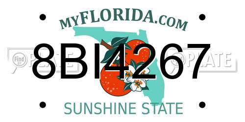 8BI4267 Florida License Plate