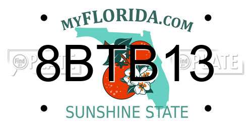 8BTB13 Florida License Plate