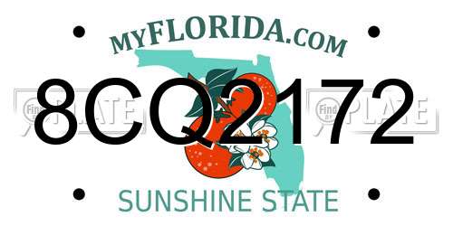 8CQ2172 Florida License Plate