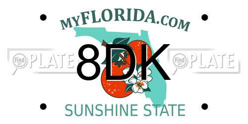 8DK Florida License Plate